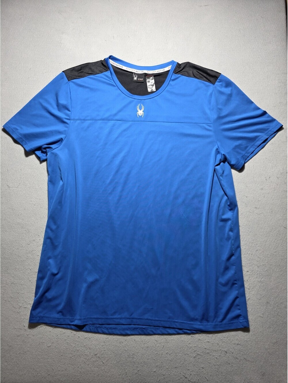 Spyder Active Men's Blue Short Sleeve Athletic T-Shirt Size XXL Performance Tee